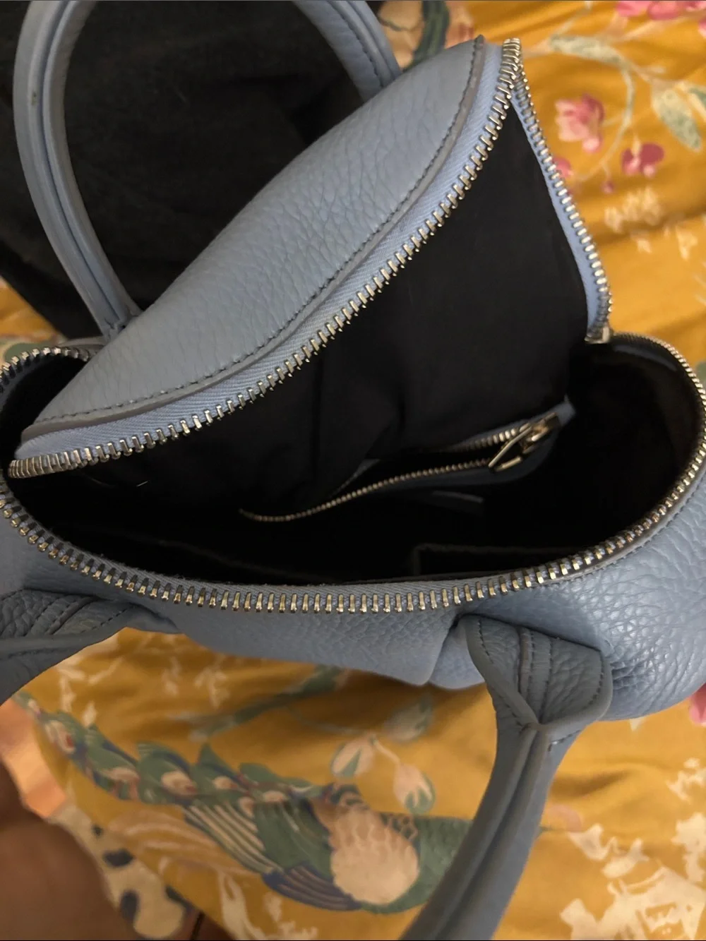 Alexander Wang Slate Blue Textured Leather Satchel